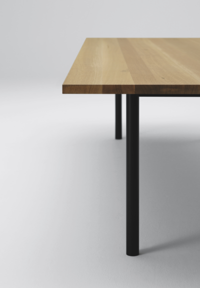 A04 Maruni Malta Steel leg Detail oak Basel Innenarchitektur Moebel