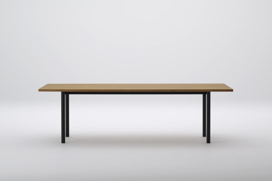 A04 Maruni Malta Table steel leg oak Designmoebel Basel Innenarchitektur